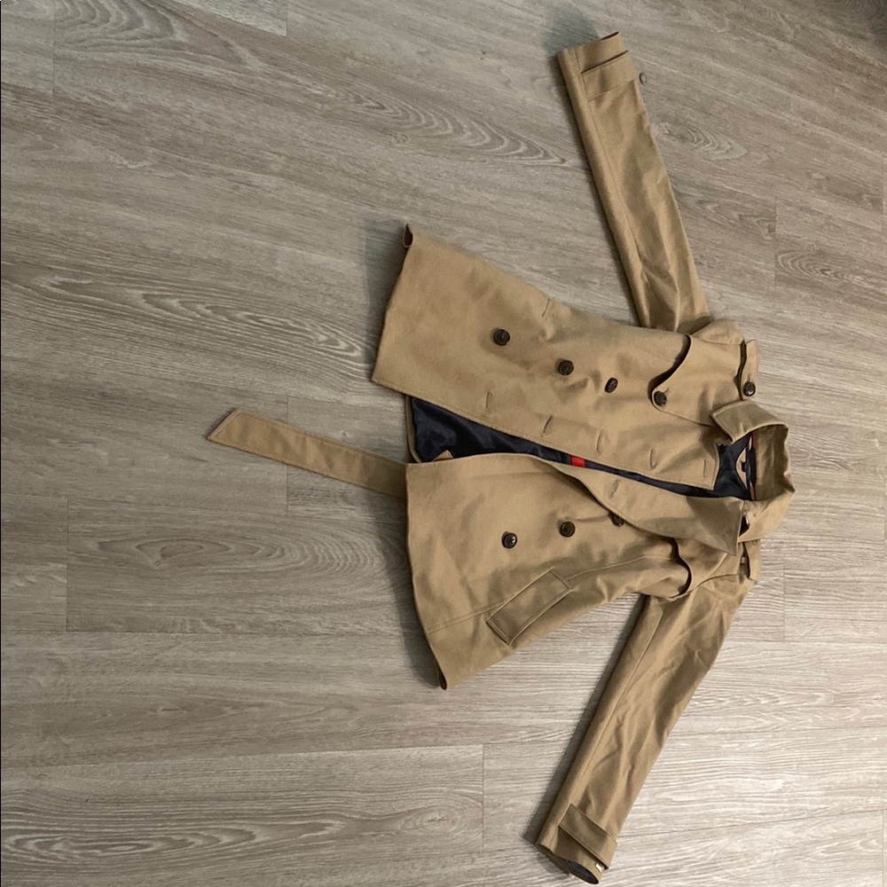 Tommy Hilfiger Tan Trench Coat Lightweight Classic